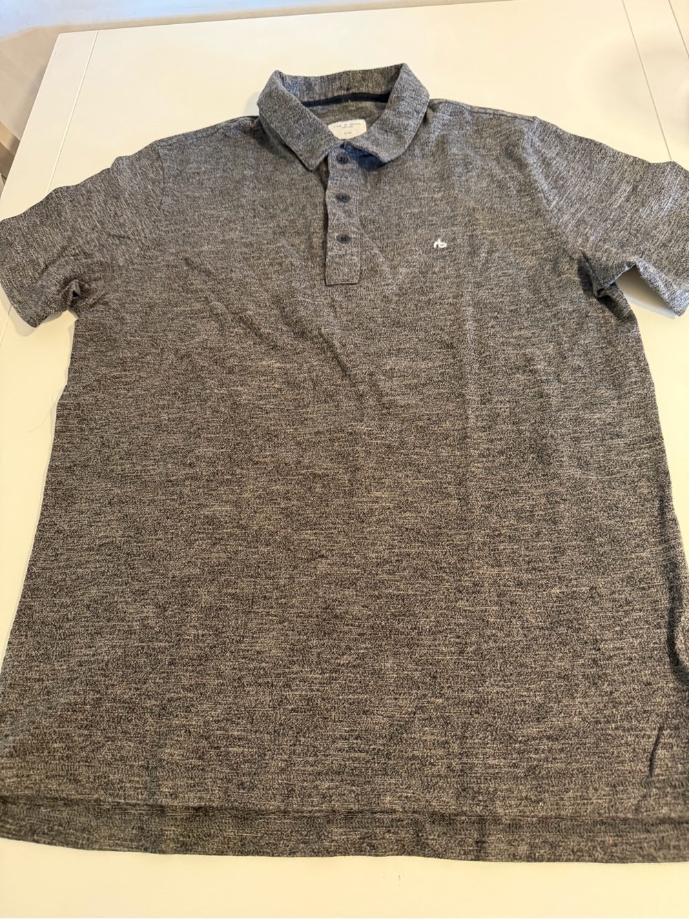 rag & bone Men's Gray Heather Polo
